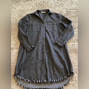 Francis Cabrel button down shirt dress -SZ L
D2